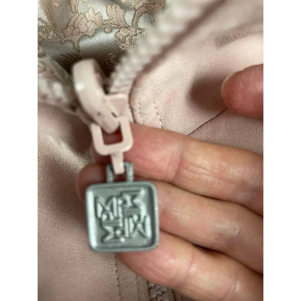 Mycra Pac Life Reversible Full Zip Jacket with Hand Bag Blush Pink Jacquard Sz P - Picture 4 of 11